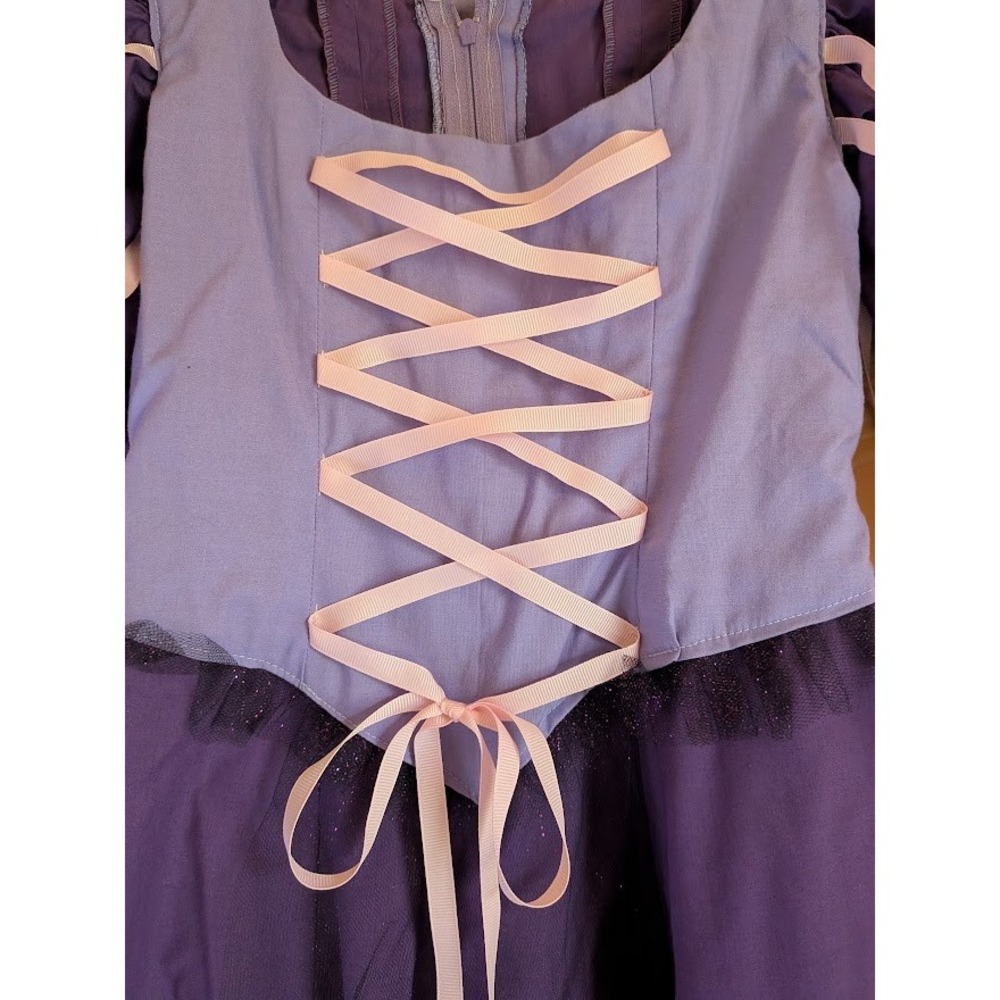 Princess Rapunzel Costume Girls M Tangled Handmade Quality Dress Up Fantasy - Picture 2 of 9